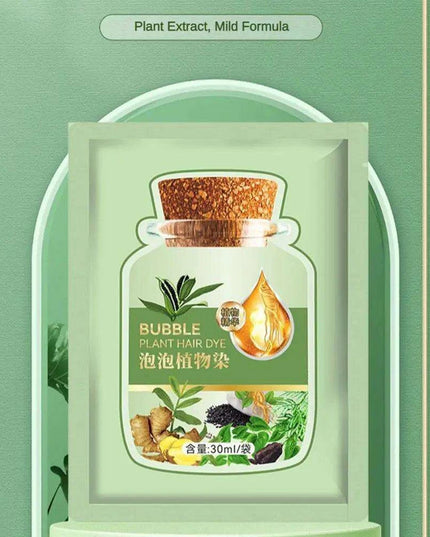 Botanical Bubble Hair Dye Kit - Complete Gray Coverage & Nourishing Plant Essences