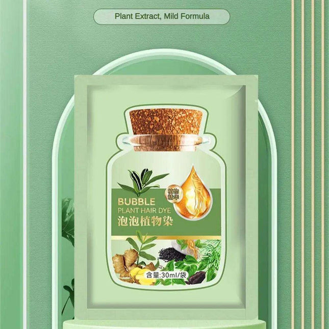 Botanical Bubble Hair Dye Kit - Complete Gray Coverage & Nourishing Plant Essences