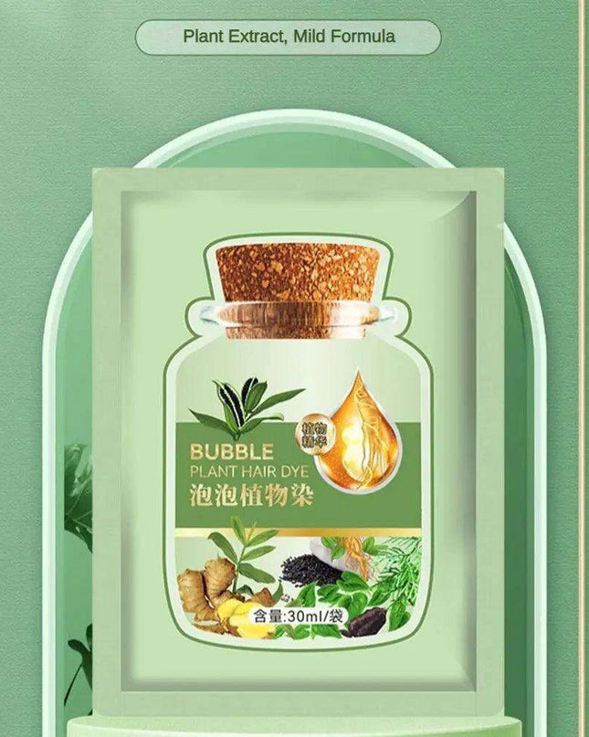 Botanical Bubble Hair Dye Kit - Complete Gray Coverage & Nourishing Plant Essences