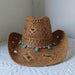 Rose Red Cowboy Straw Hat - Adjustable Wide Brim Sun Hat for All Seasons