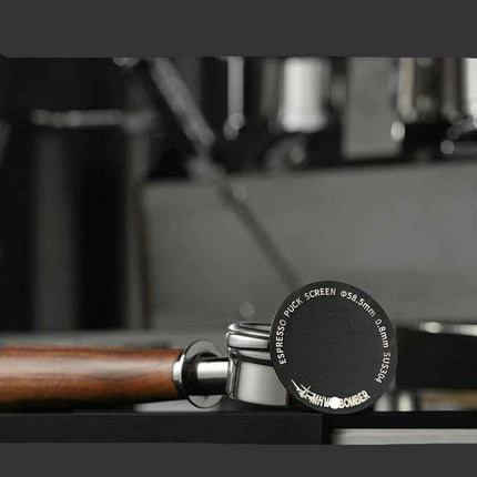 Stainless Steel Double-Layer Espresso Puck Screen for Optimal Coffee Extraction - Compatible with 51/53/58.5mm Portafilters