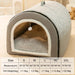 Winter Cozy Cave Bed for Pets - Snuggle Spot for Cats and Dogs