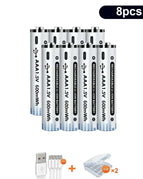 8pcs 600mAh AAA