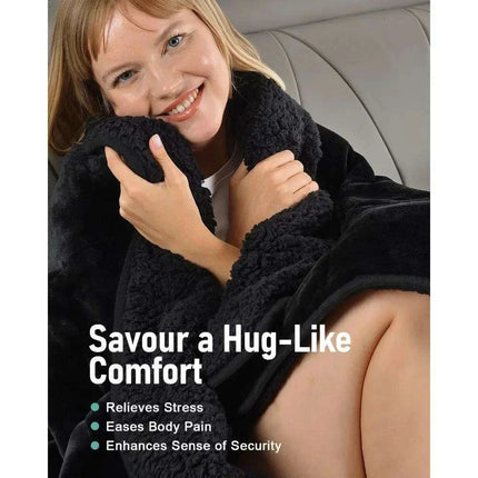 Cozy Red Sherpa Weighted Blanket for Tranquil Sleep Experience