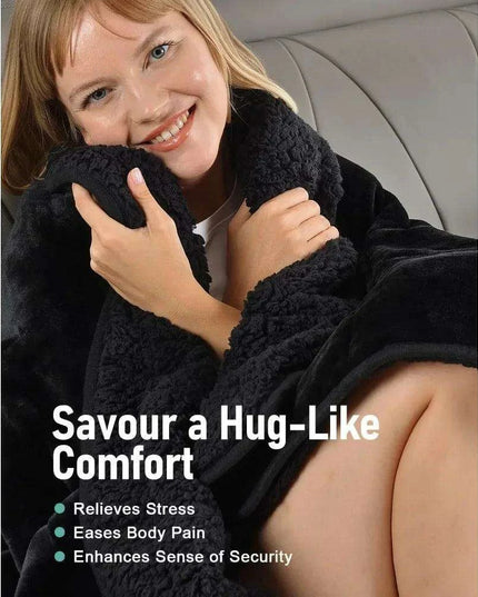 Cozy Red Sherpa Weighted Blanket for Tranquil Sleep Experience