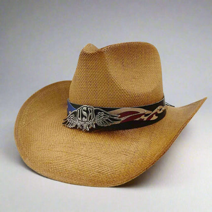 Vintage-Inspired Thick Straw Cowboy Hat