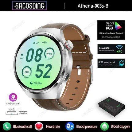 Men's Smart Watch with High-Resolution AMOLED Display and Advanced Health Tracking Features
