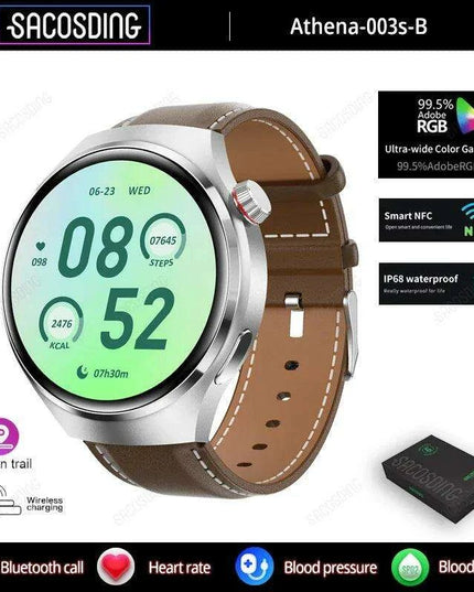 Men's Smart Watch with High-Resolution AMOLED Display and Advanced Health Tracking Features