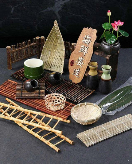 Artisan Bamboo Sushi Mold Collection for Creative Culinary Designs