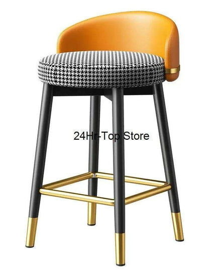 Sleek Scandinavian Leather Gaming and Vanity Stool - Trendy Seating for Modern Interiors