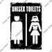 Retro Vintage Metal Bathroom Wall Decor with Quirky Toilet Design