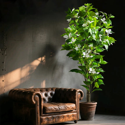 82-144cm Large Artificial Ficus Tree Fake Magnolia Plants Branch Tall