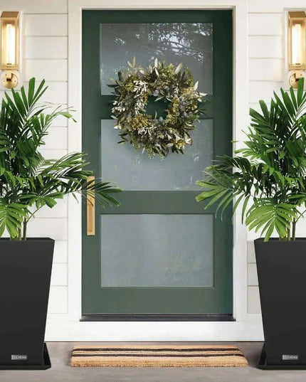Elegant 27-Inch Tapered Flower Planters - Set of 2 for Indoor & Outdoor Décor