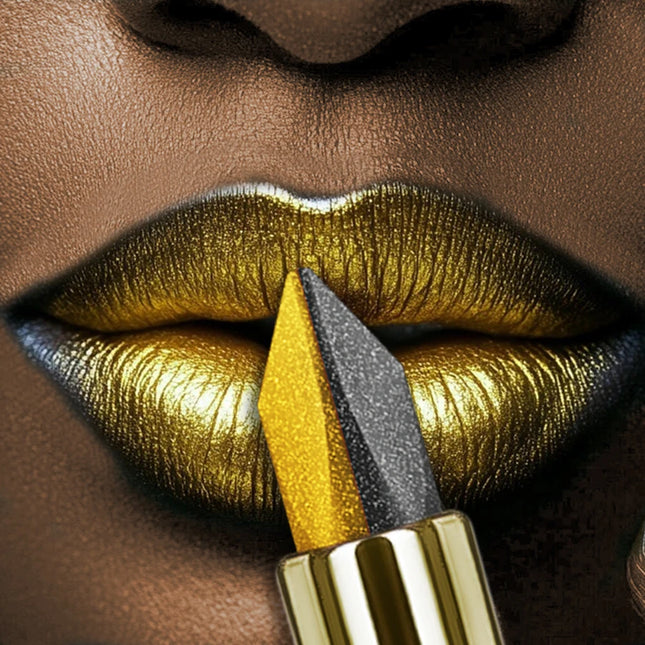 BLUSH TULLE Metallic Finish Two-Tone Lipstick - High Pigment & Hydrati