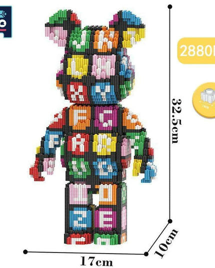 Adorable Bear Cub Building Block Set with Easy Storage - Inspire Creativity and Learning