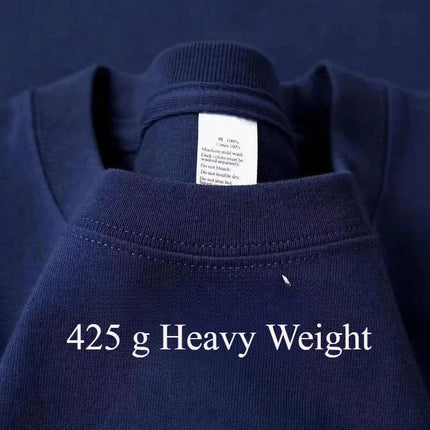 Men's 425 GSM Heavyweight Cotton T-Shirt — Short Sleeve Crew Neck
