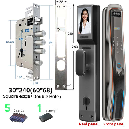 Global Blooming Smart Door Lock - Facial Recognition & Video Intercom