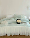 Blue / King Size 4pcs / Fitted Bed Sheet