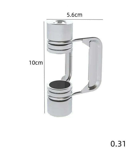 Multi-Functional Stainless Steel Camping Gear Organizer with Built-in Light Stand and Storage Solutions