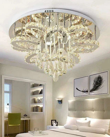 Elegant RGB Dimmable Crystal Ceiling Light for Modern Homes