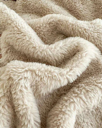 Charming Cartoon Bear Velvet Fleece Bedding Set for Kids - Duvet Cover, Sheet & Pillowcase in Various Sizes