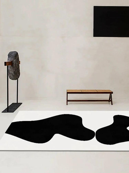 Chic Eco-Conscious Monochrome Abstract Area Rug with Superior Stability