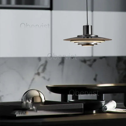 Minimalist LED Pendant Light — Nordic Metal Chandelier, E27, 38–47 cm