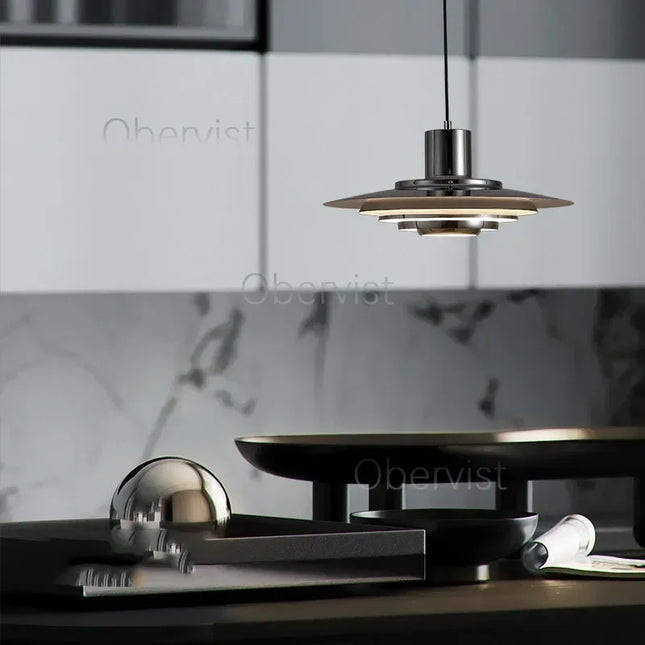 Minimalist LED Pendant Light — Nordic Metal Chandelier, E27, 38–47 cm