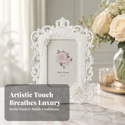 Shop1104398223 Lightweight Resin Baroque Photo Frame with Ornate Desig
