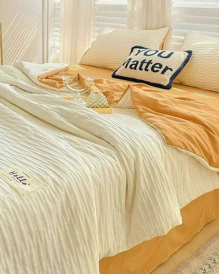 Double-Sided Cooling Comforter: Lightweight Reversible Summer Quilt