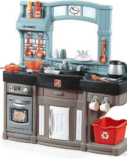 Creative Playtime Table and Chair Set for Kids in Gray and Red