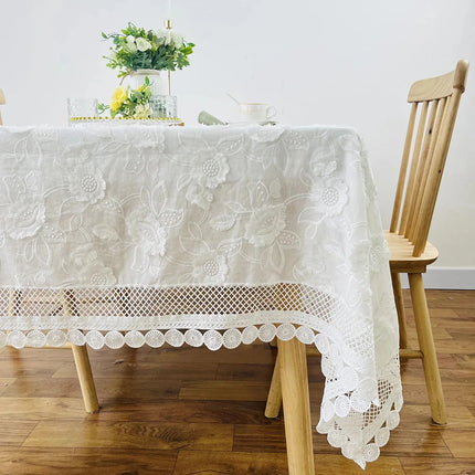 Luxury Embroidered Lace Tablecloth