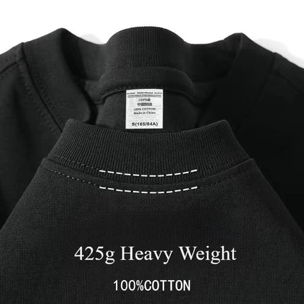 Men's 425 GSM Heavyweight Cotton T-Shirt — Short Sleeve Crew Neck