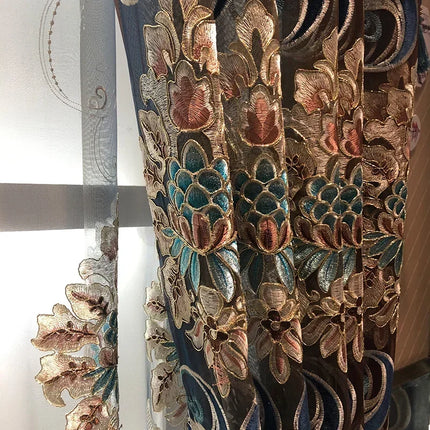 High-End Chenille Embroidery Window Curtains