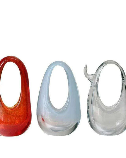 Chic Stained Glass Handbag Vase for Elegant Home Decor