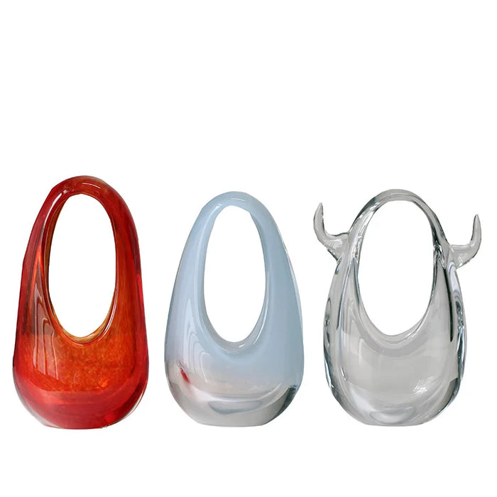 Handbag-Shaped Stained Glass Vase - Unique Home Decor Accent