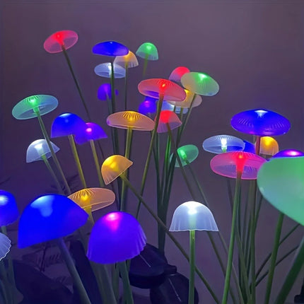 Solar LED Jellyfish Mushroom Garden Stake Lights – IP65, Warm White or RGB