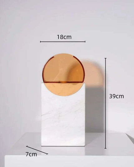 Sophisticated Semicircle Marble and Acrylic Terrarium Vase - Chic Home Decor Accent