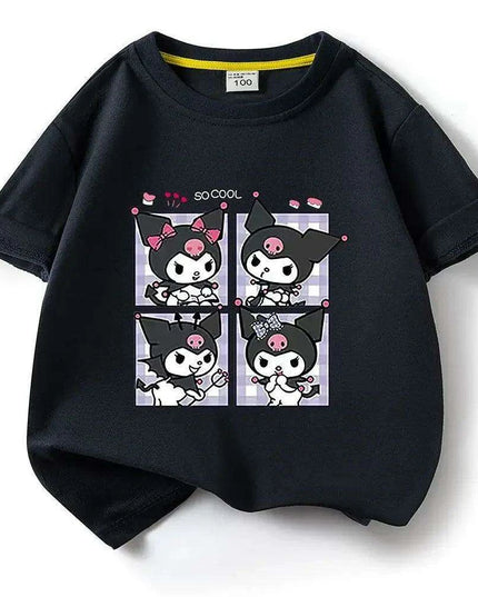 Kuromi Summer Cartoon T-Shirt for Kids - Fun Anime Tee for Warm Weather