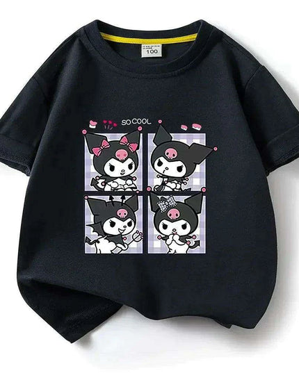 Whimsical Kuromi Kids Summer T-Shirt: Soft Cotton Tee for Magical Adventures