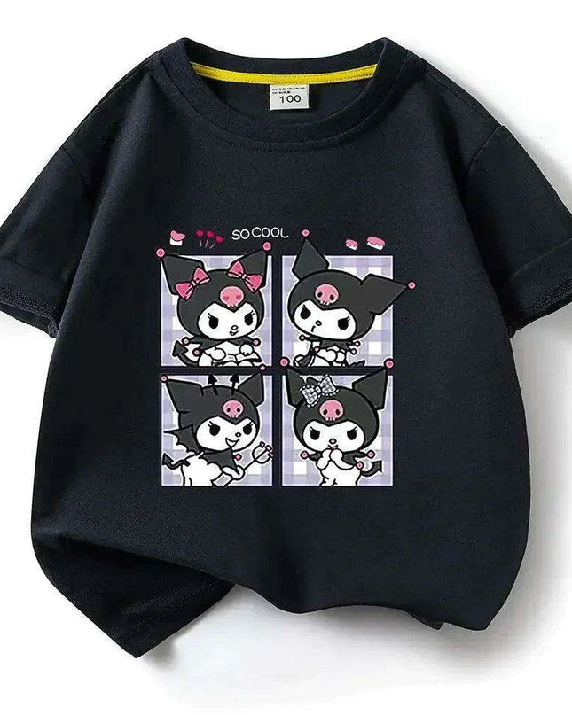 Whimsical Kuromi Kids Summer T-Shirt: Soft Cotton Tee for Magical Adventures