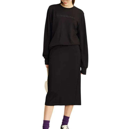 Cozy Sweatshirt, Relaxed Wide Leg Pants, and Versatile Skirt