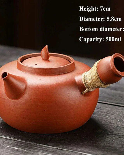Sophisticated Cinnabar Clay Tea Pot with Electric Heater for Traditional Kung Fu Brewing