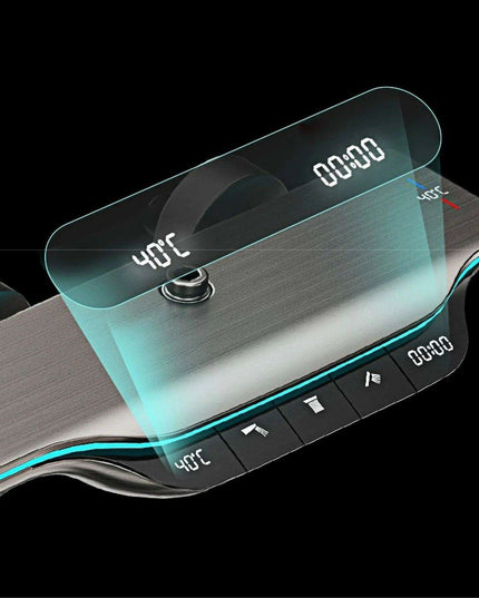 Digital Luxury Brass Gunmetal LED Shower System with Dual Control Faucet