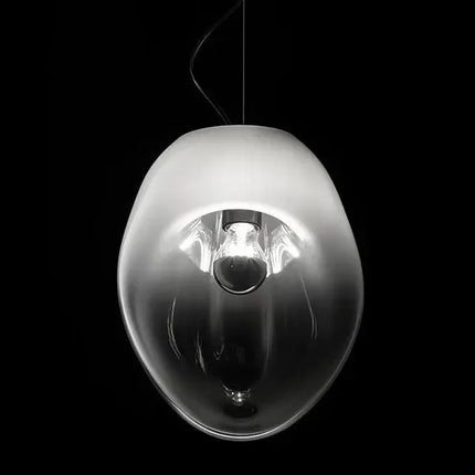 Smoke Glass Nordic Pendant Light — E27, D21×H25cm