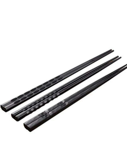 Sophisticated Black Fiberglass Chopsticks - Non-Slip Utensils for Sushi and Asian Dishes