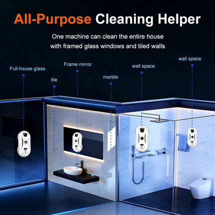 Ultra-Thin Robotic Window Cleaner with Remote Control | Très Elite
