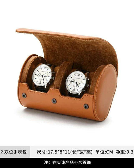Elegant PU Leather Watch Storage Roll and Travel Organizer Set
