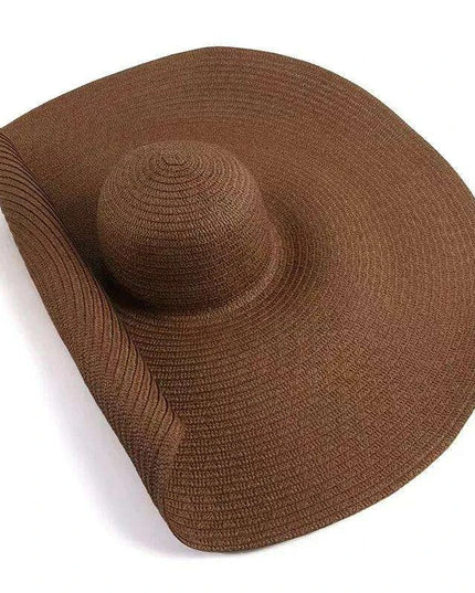 Extra-Wide 25cm Brim Floppy Straw Sun Hat for Women - UV Protection, Travel-Friendly Summer Essential - Wholesale Options Available