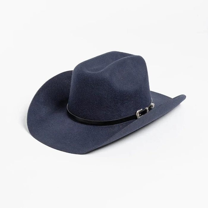 Stylish Women's Wide Brim Wool Cowboy Hat with Buckle Accent - Fall/Winter Collection (M/L Size)